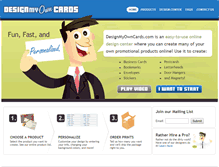 Tablet Screenshot of designmyowncards.com